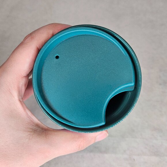 Starbucks Blue Green Siren Logo Iridescent Mermaid Ceramic Coffee Cup with Lid - Picture 5 of 8